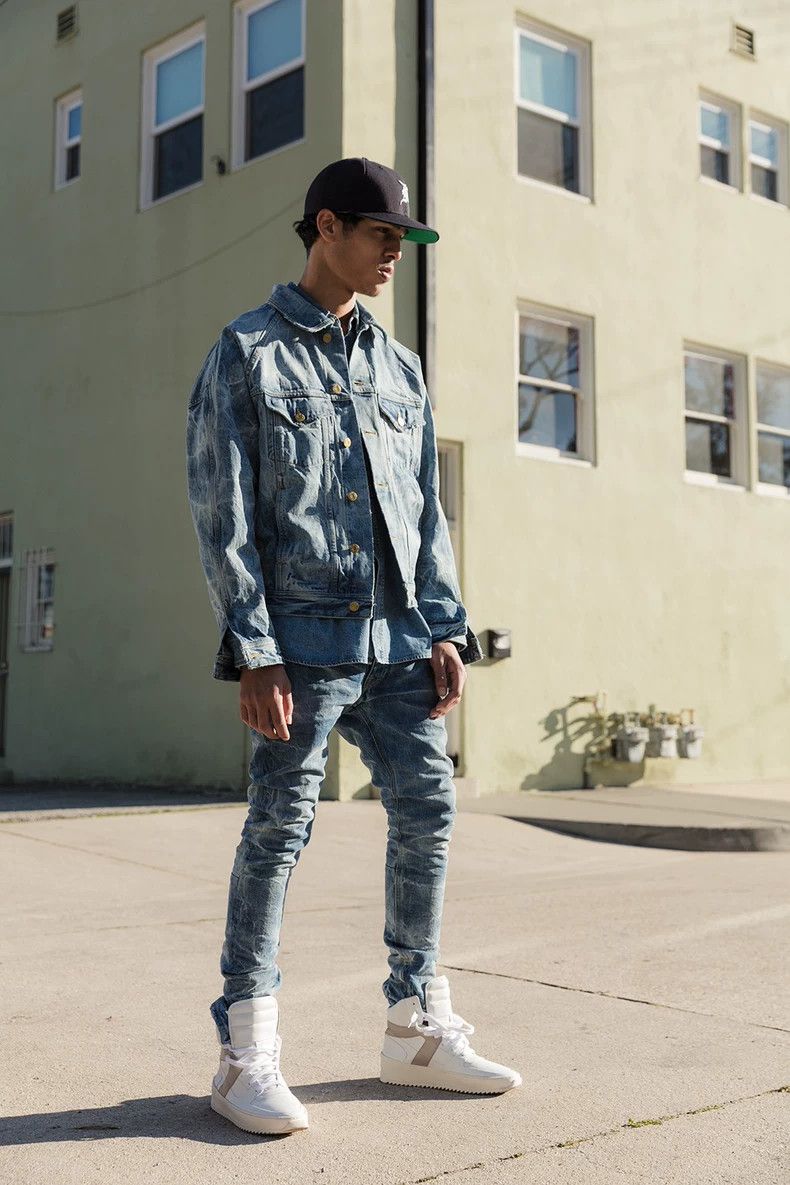 Fear of God Fear of God 5th pull water ripple denim jacket Size US S / EU 44-46 / 1 - 9 Thumbnail