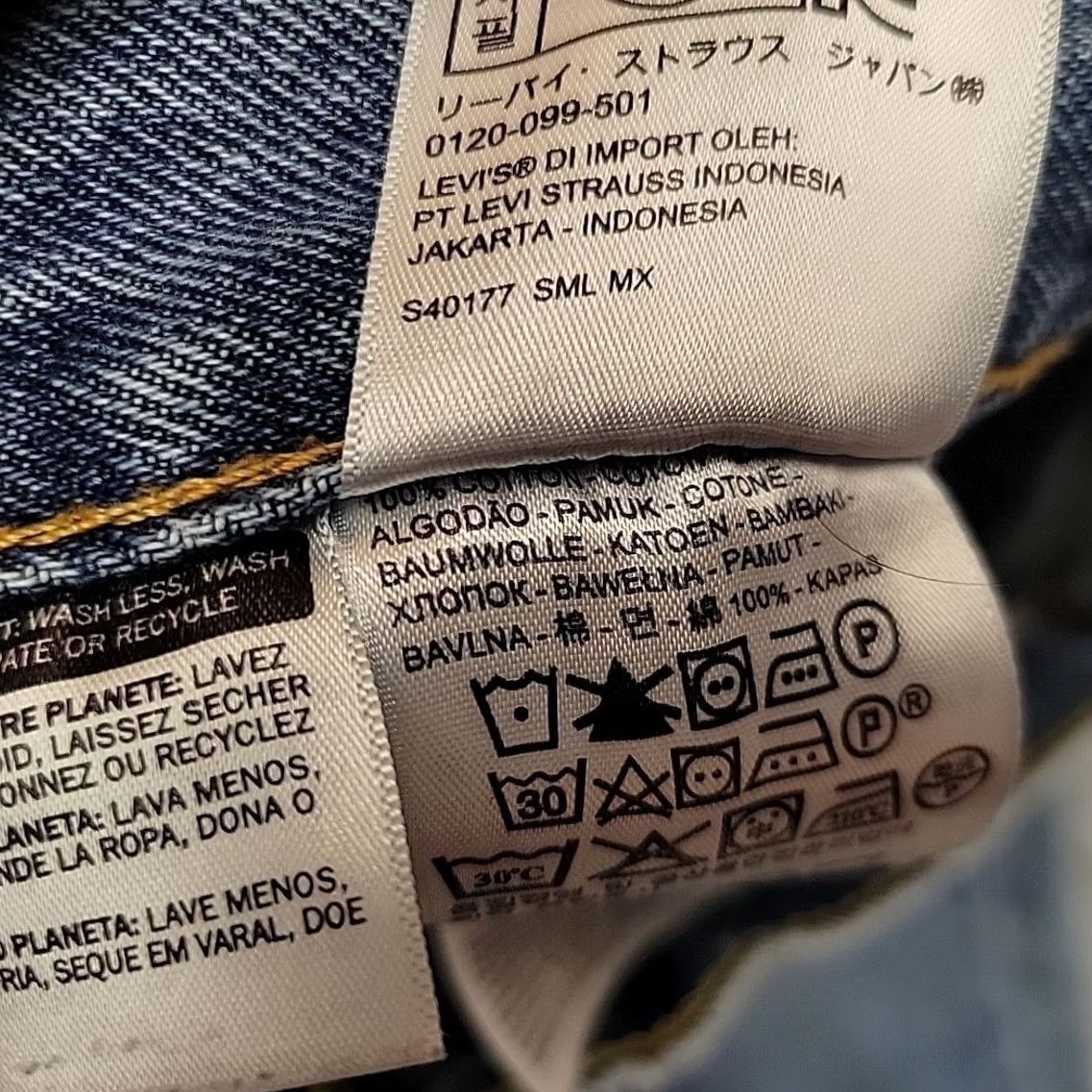 Levi's Levi's Jeans Mens 36x30 Blue Denim 505 Regular Fit Straight Leg Faded Distressed Size US 36 / EU 52 - 6 Thumbnail