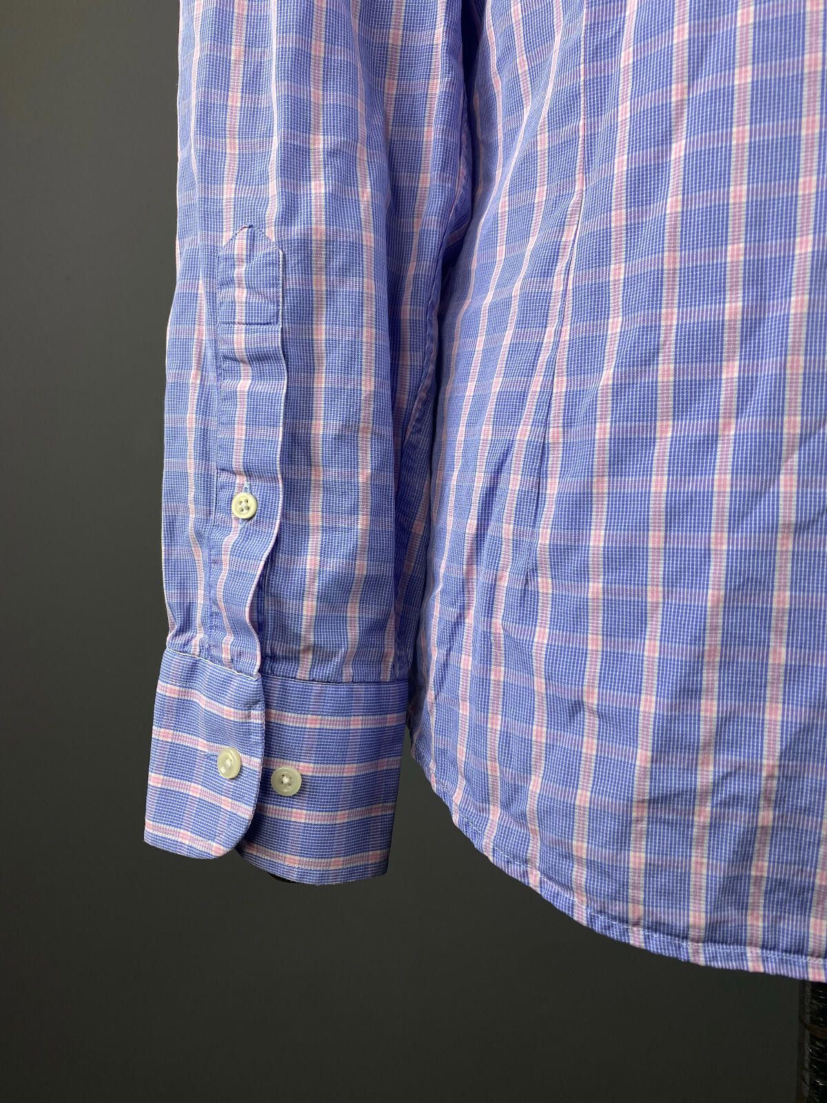 Designer Hackett London 100's 2 Ply Slim Fit Blue Shirt Size 39 Size US M / EU 48-50 / 2 - 6 Thumbnail