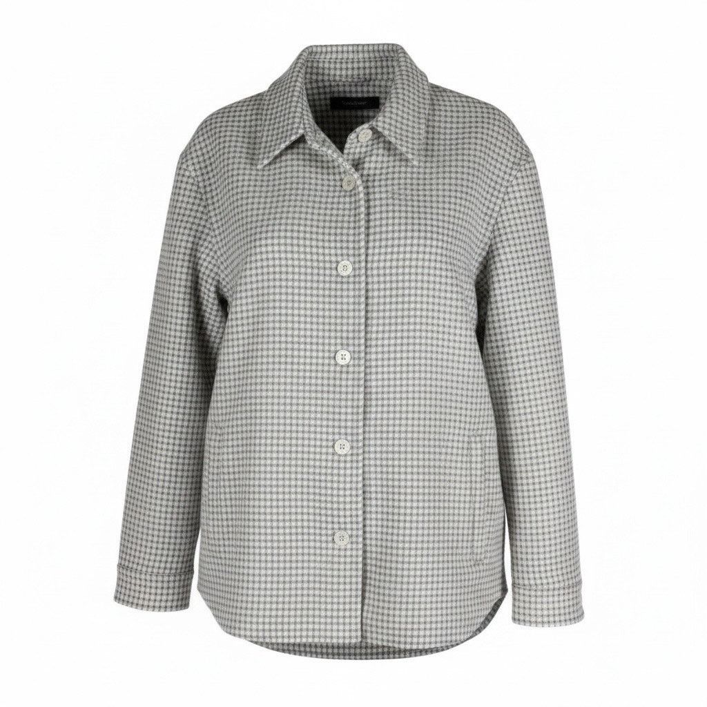 Theory Theory 100% Wool Check Pattern Shirt Jacket White Size S Size S / US 4 / IT 40 - 1 Thumbnail
