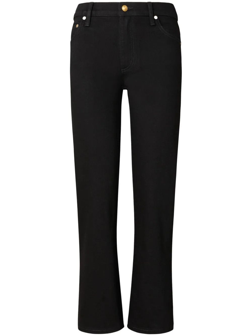 Tory Burch o1s22i1n1024 Low-Waisted Kick Flare Jeans in Black Size 26" / US 2 / IT 38 - 1 Thumbnail