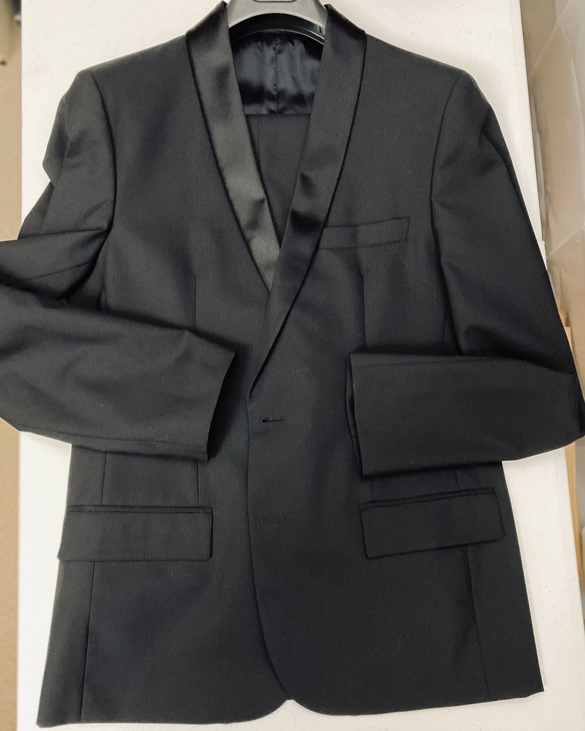 Maison Margiela Maison Margiela 🇮🇹 Black Wool Shawl Lapel 2-btn Tux 50R NWT Size 40R - 8 Thumbnail