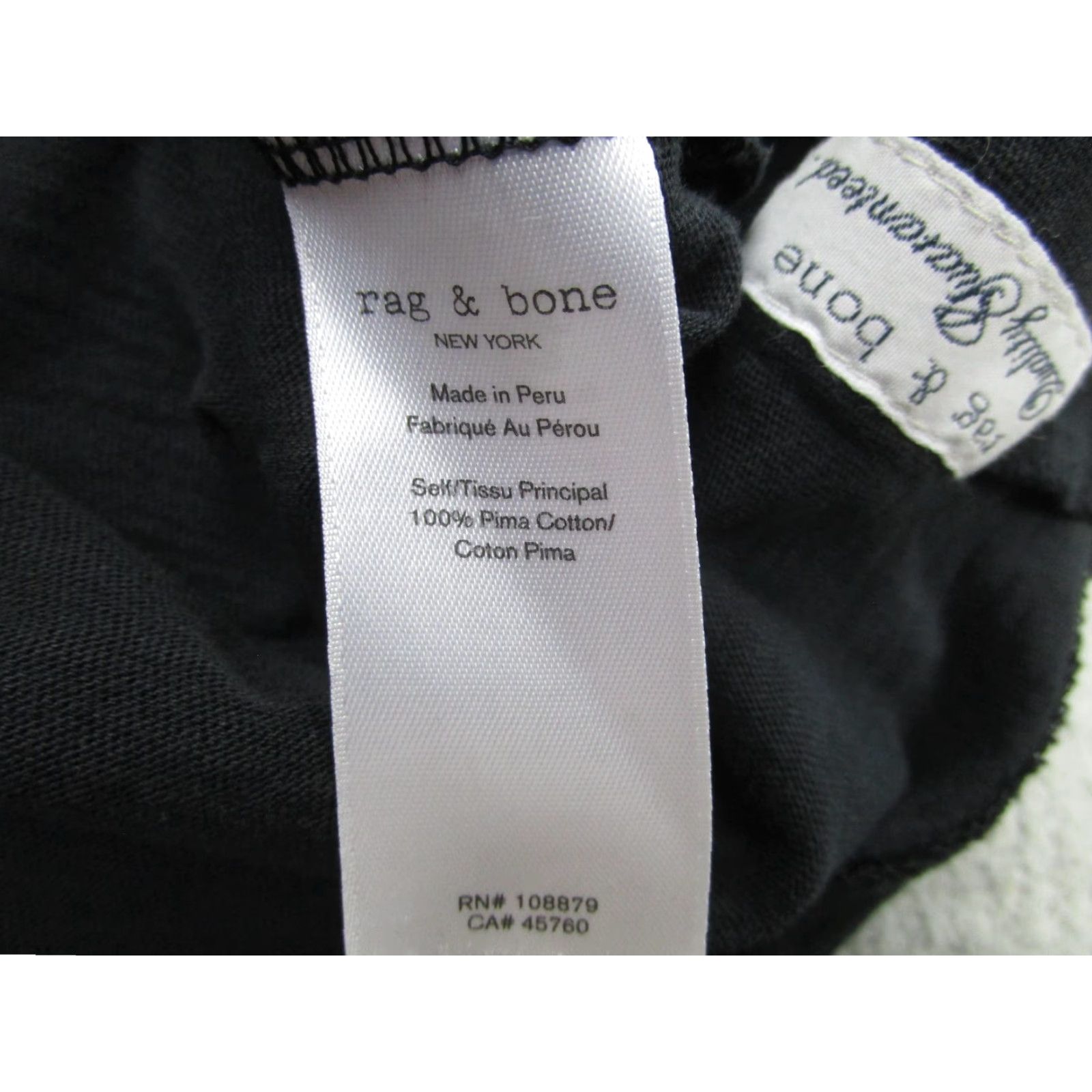 Rag & Bone Rag & Bone Tank Top Womens XS Black 100% Pima Cotton Scoop Neck Lightweight Size XS / US 0-2 / IT 36-38 - 6 Thumbnail