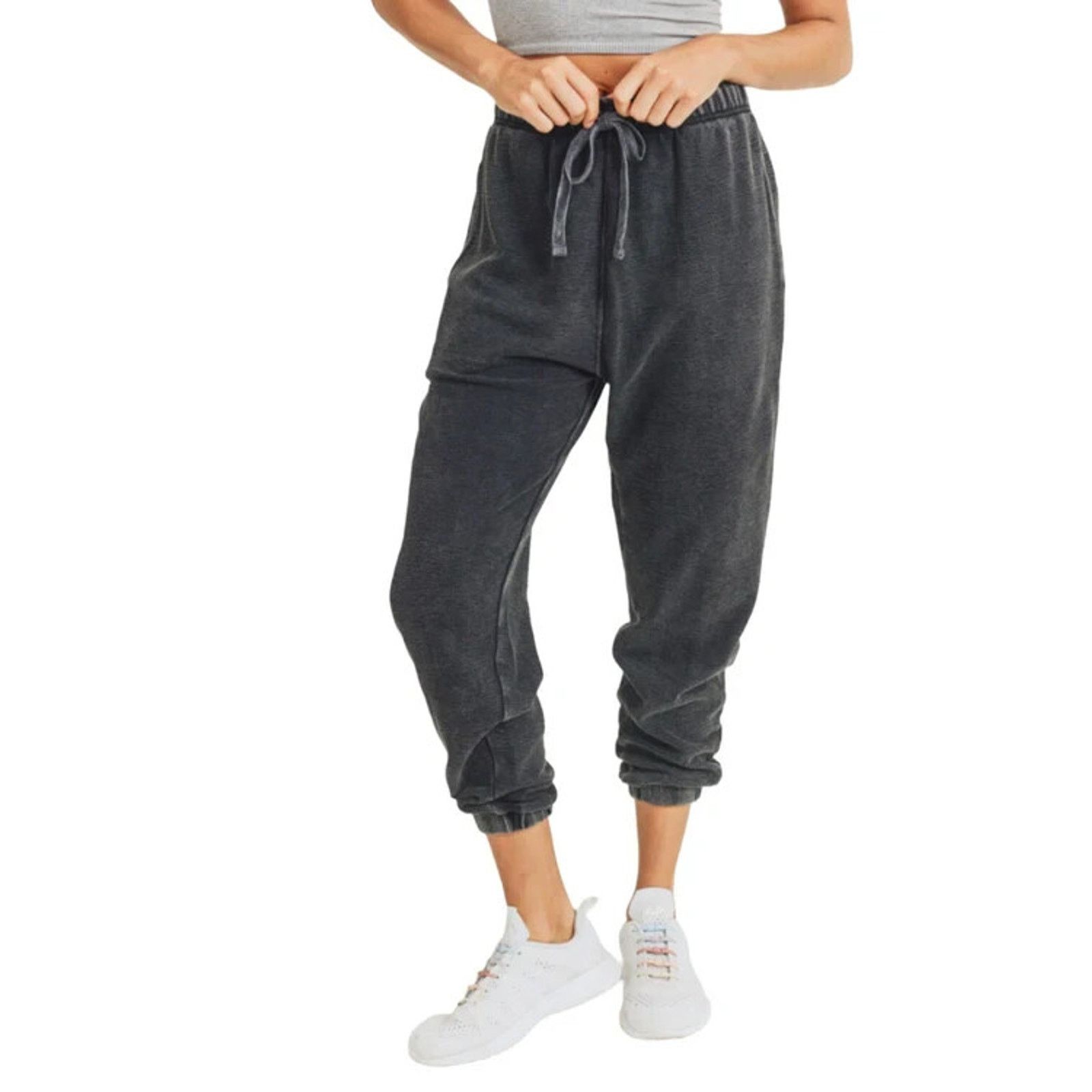 Monot Mono B Mineral Wash Cotton Charcoal Black Size M A000819 Size 23" - 1 Thumbnail
