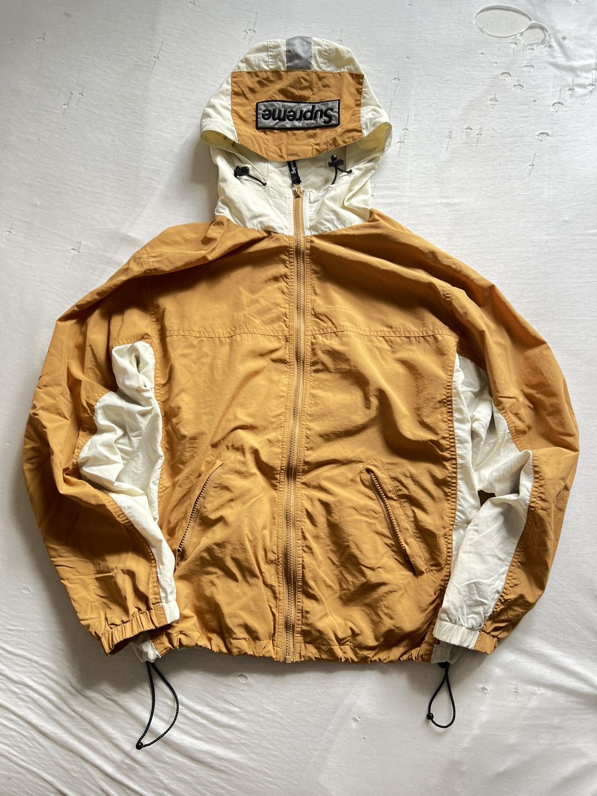 Supreme Supreme 2-Tone Zip Up Jacket - Gold Mustard / White - FW18 Size US M / EU 48-50 / 2 - 2 Thumbnail
