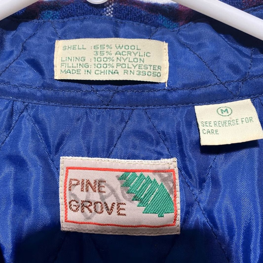 Vintage VINTAGE Pine Grove Men's Quilt Flannel Plaid Button Up Shirt Jacket Blue Medium Size US M / EU 48-50 / 2 - 5 Thumbnail