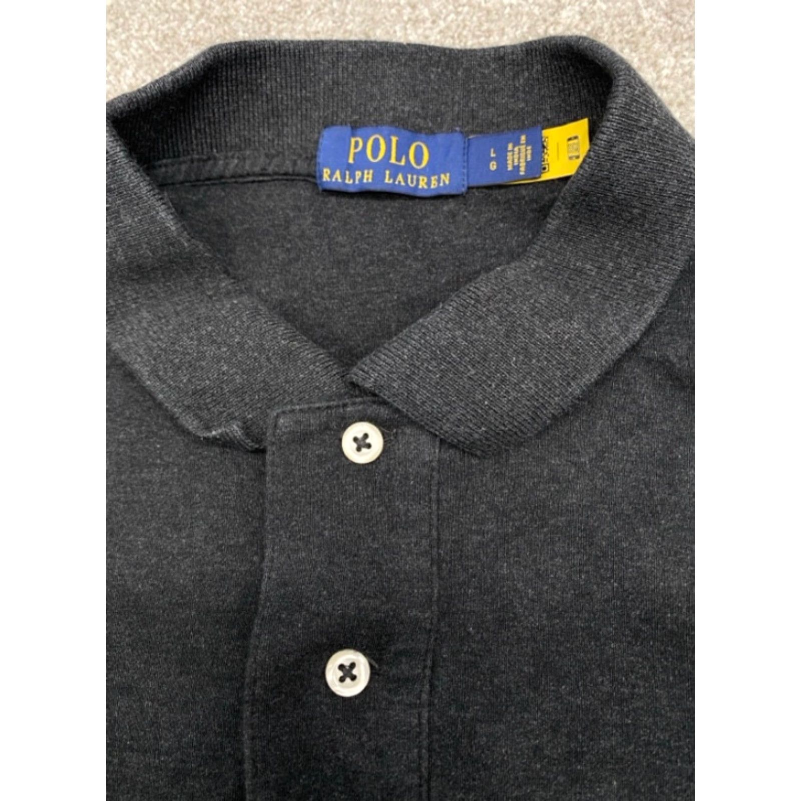 Polo Ralph Lauren Polo Ralph Lauren Polo Shirt Men’s Large Short Sleeve Gray Cotton 5226 Polo Golf Knit Solid Size US L / EU 52-54 / 3 - 2 Thumbnail