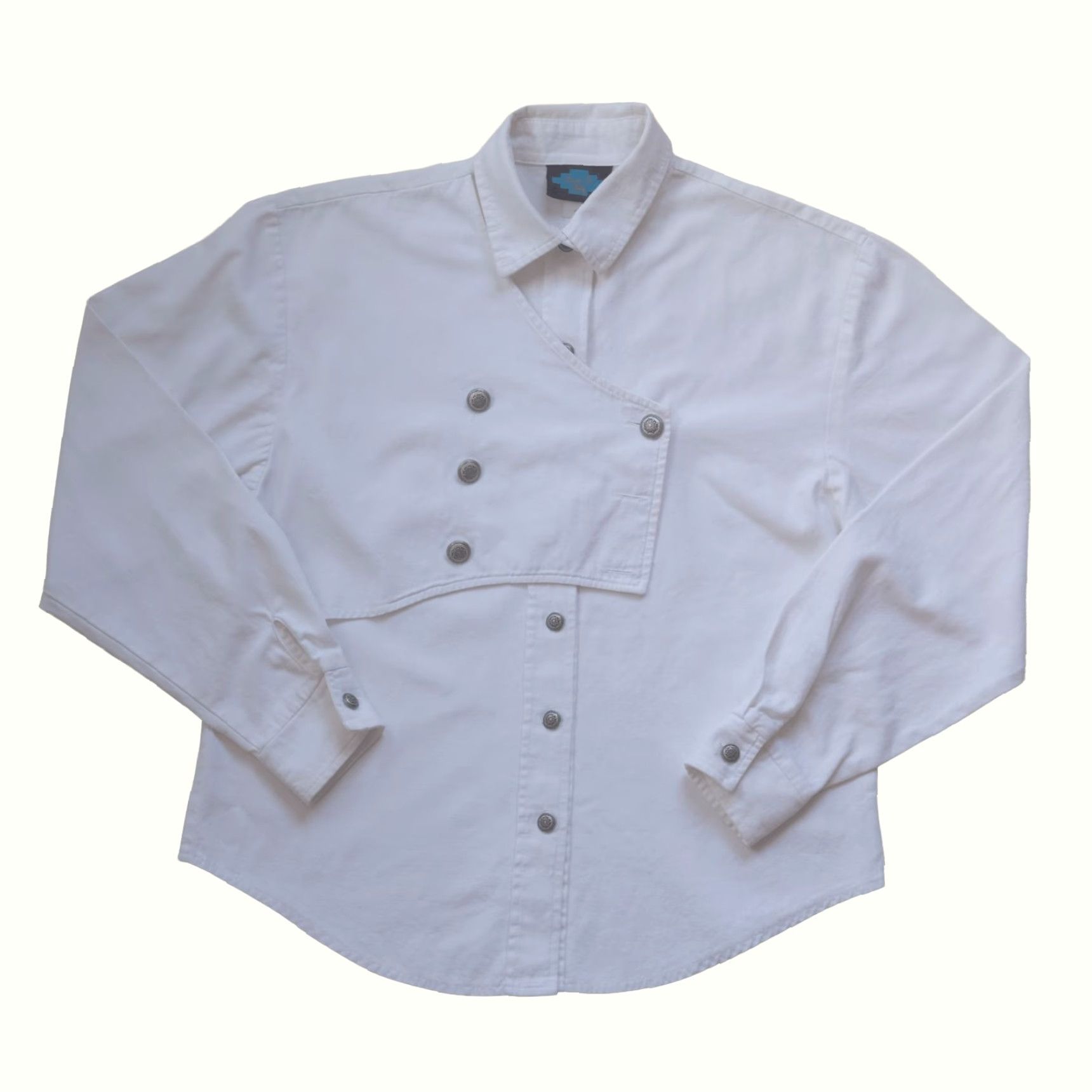 Vintage VINTAGE Santa Fe Lady Western Shirt AZTEC White Button SZ M USA Made 1980s 1990s Embellished Western Collar Mens Womens Girls Boys Size M / US 6-8 / IT 42-44 - 2 Thumbnail