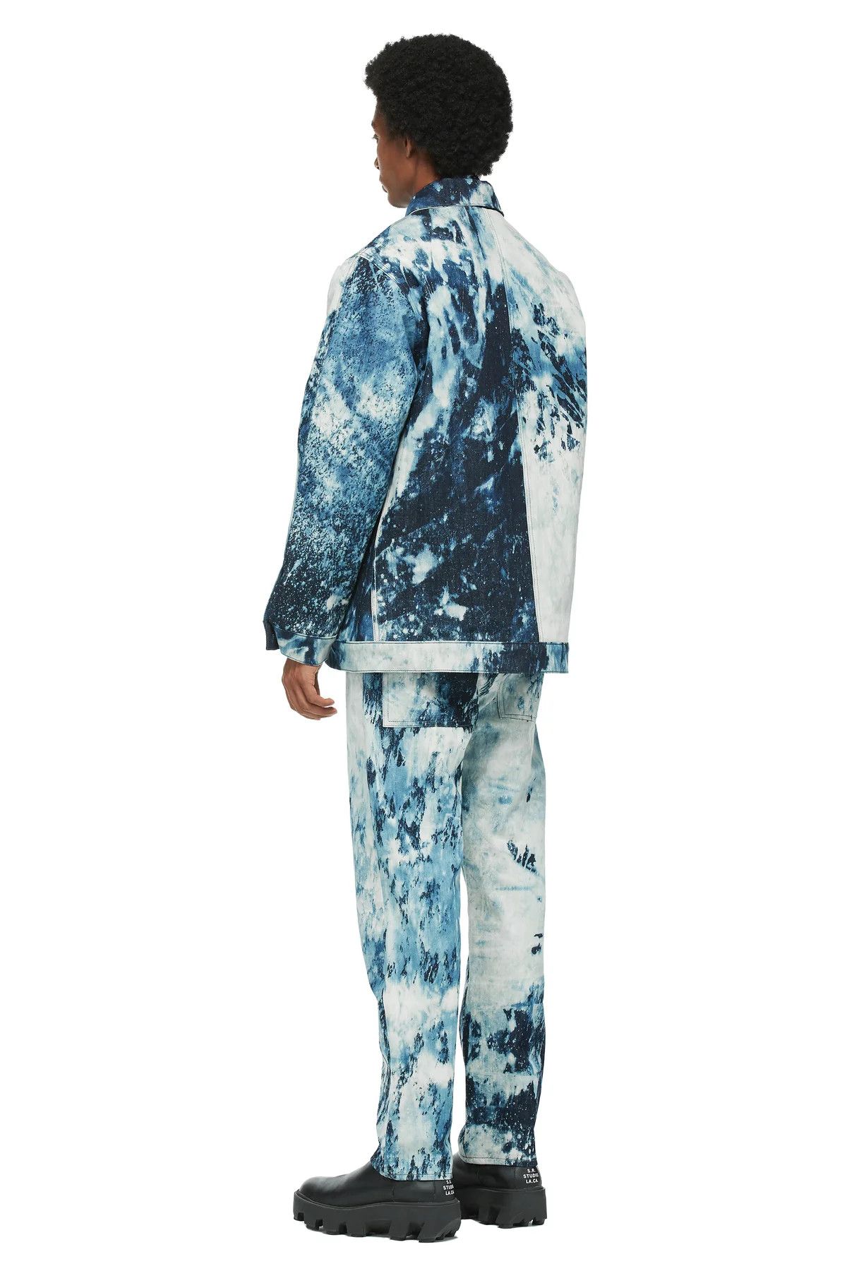 Sterling Ruby S.R. Studio Hand-Bleached Indigo Soto Barn Coat Size US XXL / EU 58 / 5 - 6 Thumbnail