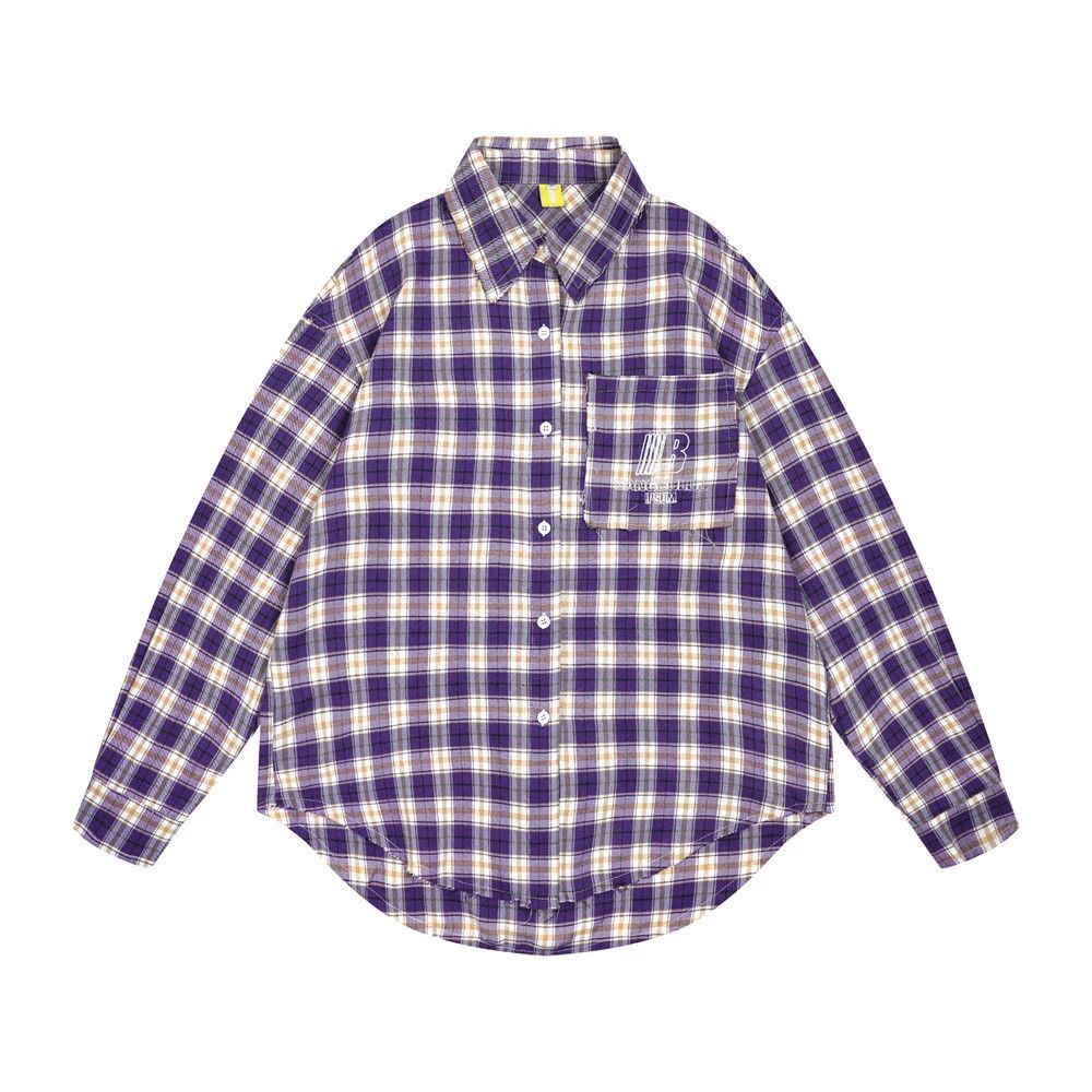 Vintage Japanese loose men's casual lapel plaid long sleeve shirt Size US M / EU 48-50 / 2 - 1 Thumbnail