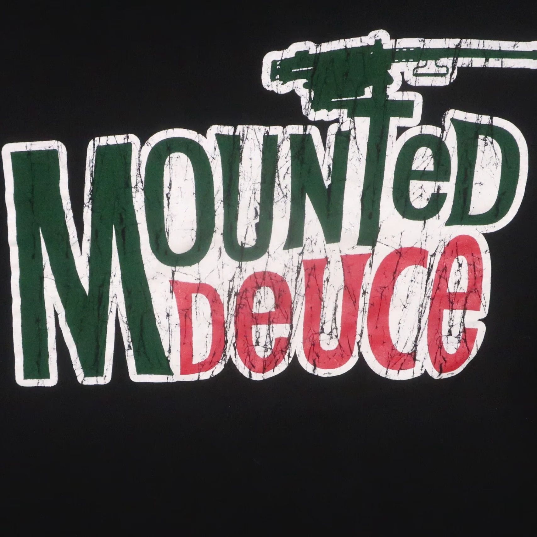 Hanes Hanes T-Shirt Men L Black Crew Short Sleeve Graphic Print Sports Grunge The Hub Shooting Deuce Mountain Dew Guns Size US L / EU 52-54 / 3 - 4 Thumbnail