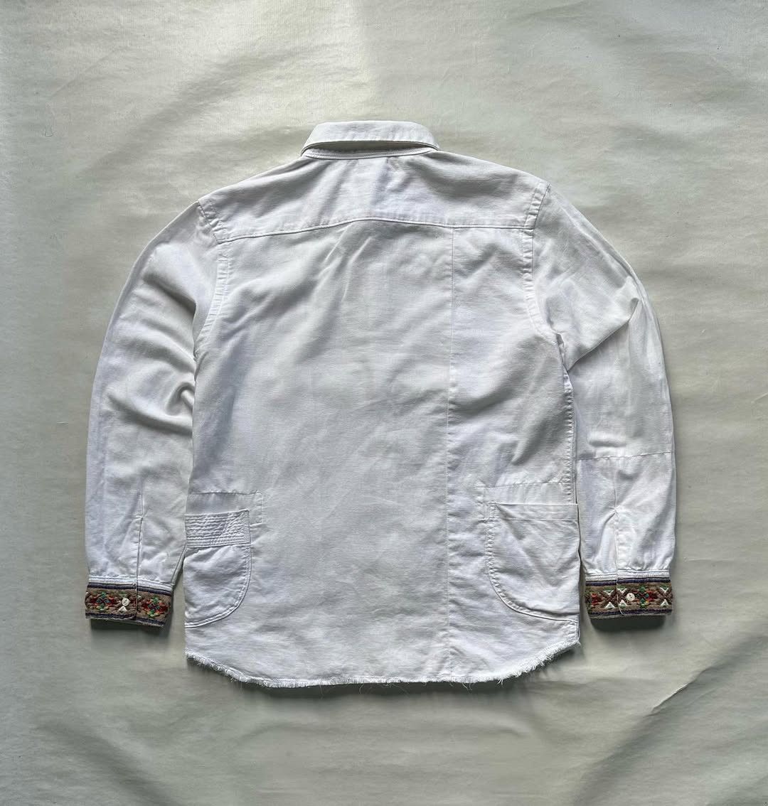 go slow caravan G0 SL0W CARAVAN Crazy Linen Denim Native Wide Shirt Size US L / EU 52-54 / 3 - 3 Thumbnail