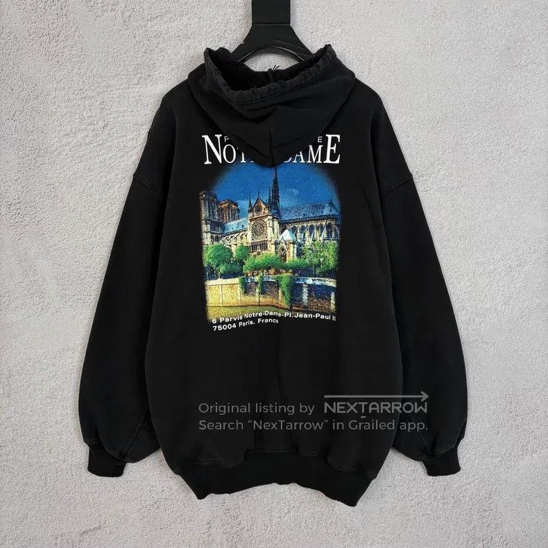 Balenciaga Balenciaga Classic Church Print Hoodie Size US S / EU 44-46 / 1 - 2 Thumbnail