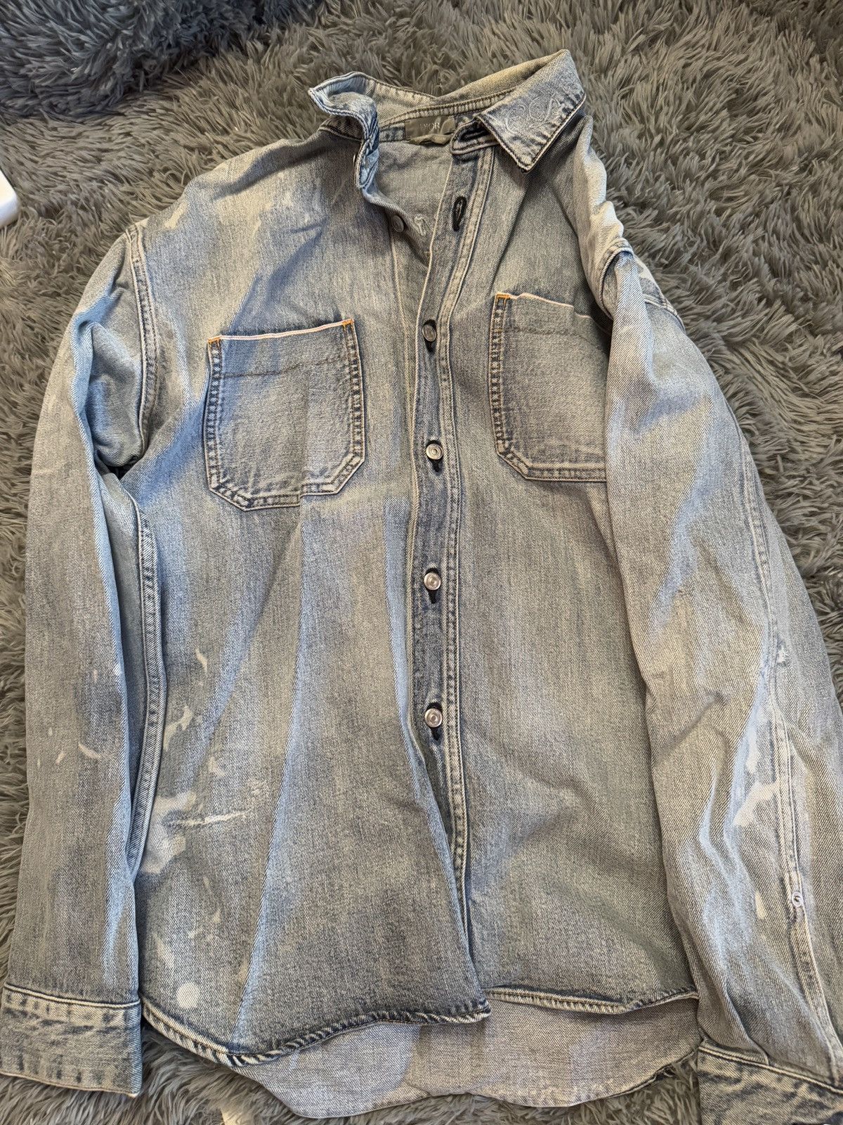 Dior Dior x Kenny Scharf Washed blue denim long sleeve tshirt Size US M / EU 48-50 / 2 - 2 Thumbnail