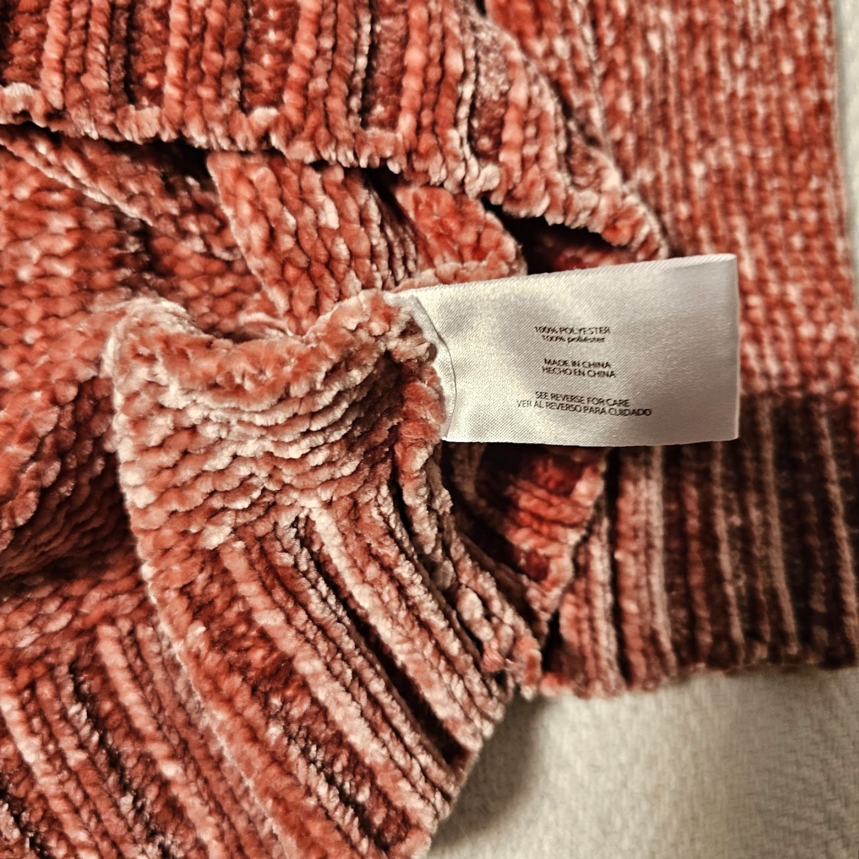 Orvis Orvis Women's Mauve Dusty Pink Crew Neck Long Sleeve Chenille Sweater M - 100% Polyester Knit Pullover Size M / US 6-8 / IT 42-44 - 7 Thumbnail
