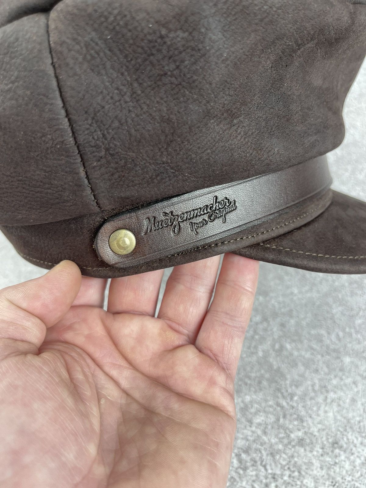 Designer × Vintage Muetzenmacher leather hat One Size Size ONE SIZE - 5 Thumbnail