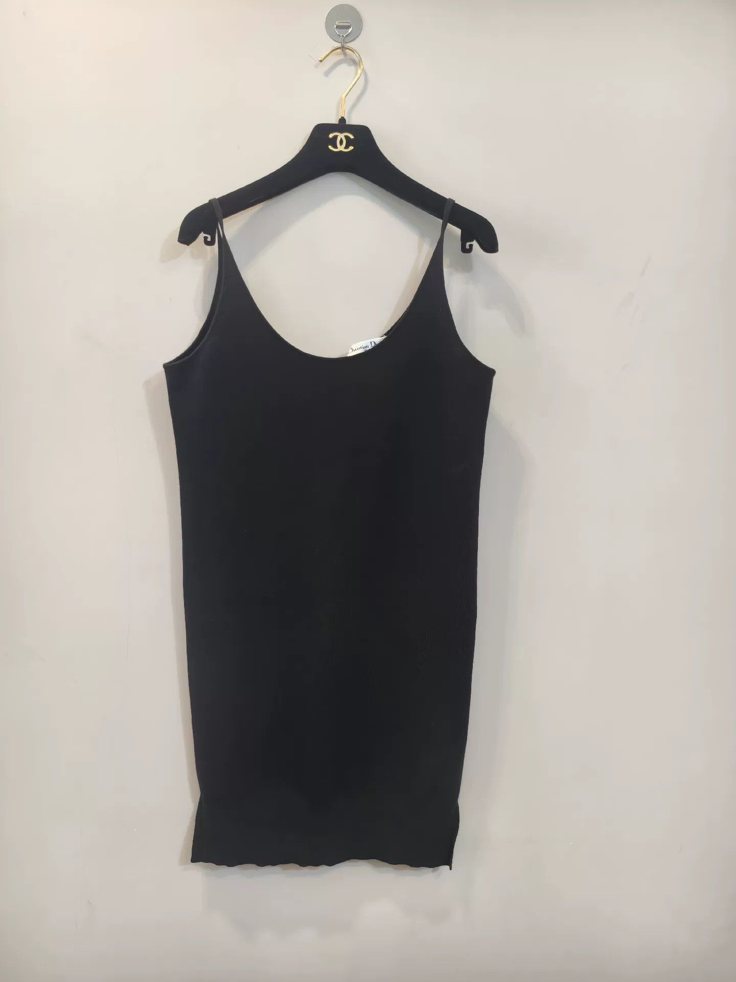Dior Dior Black Slip Dress with Thin Straps Size M / US 6-8 / IT 42-44 - 1 Thumbnail
