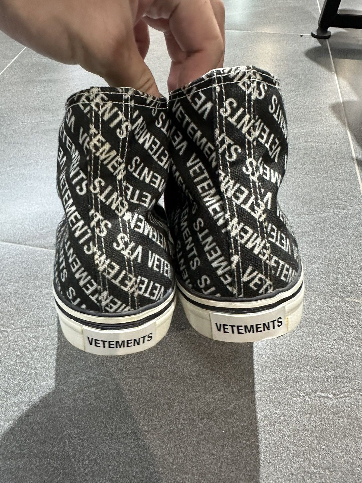 Vetements Vetements All Over High Top Sneaker Black Size US 7 / EU 40 - 4 Thumbnail