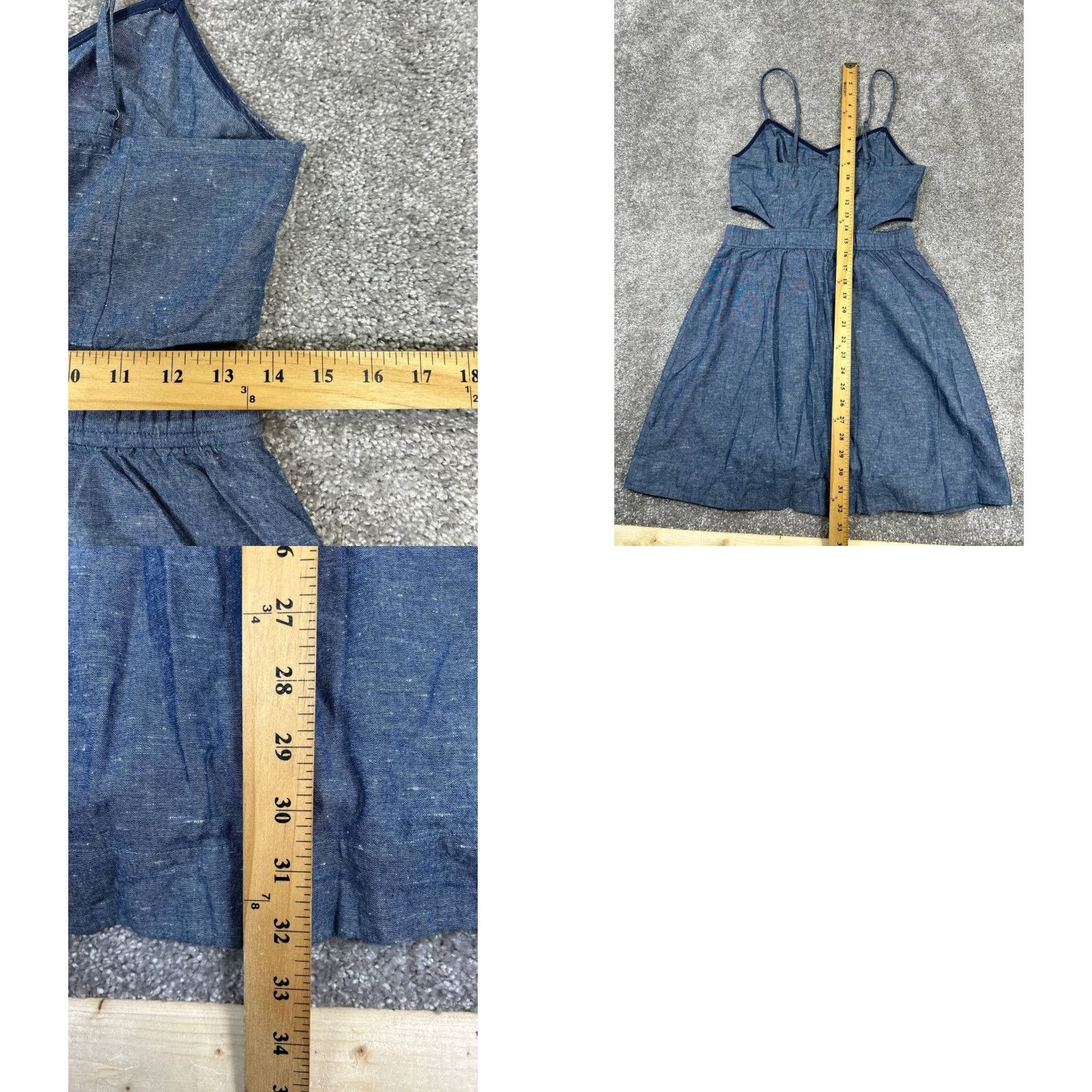 Madewell Madewell Dress Womens 4 Blue Cotton Blouson Size S / US 4 / IT 40 - 8 Thumbnail