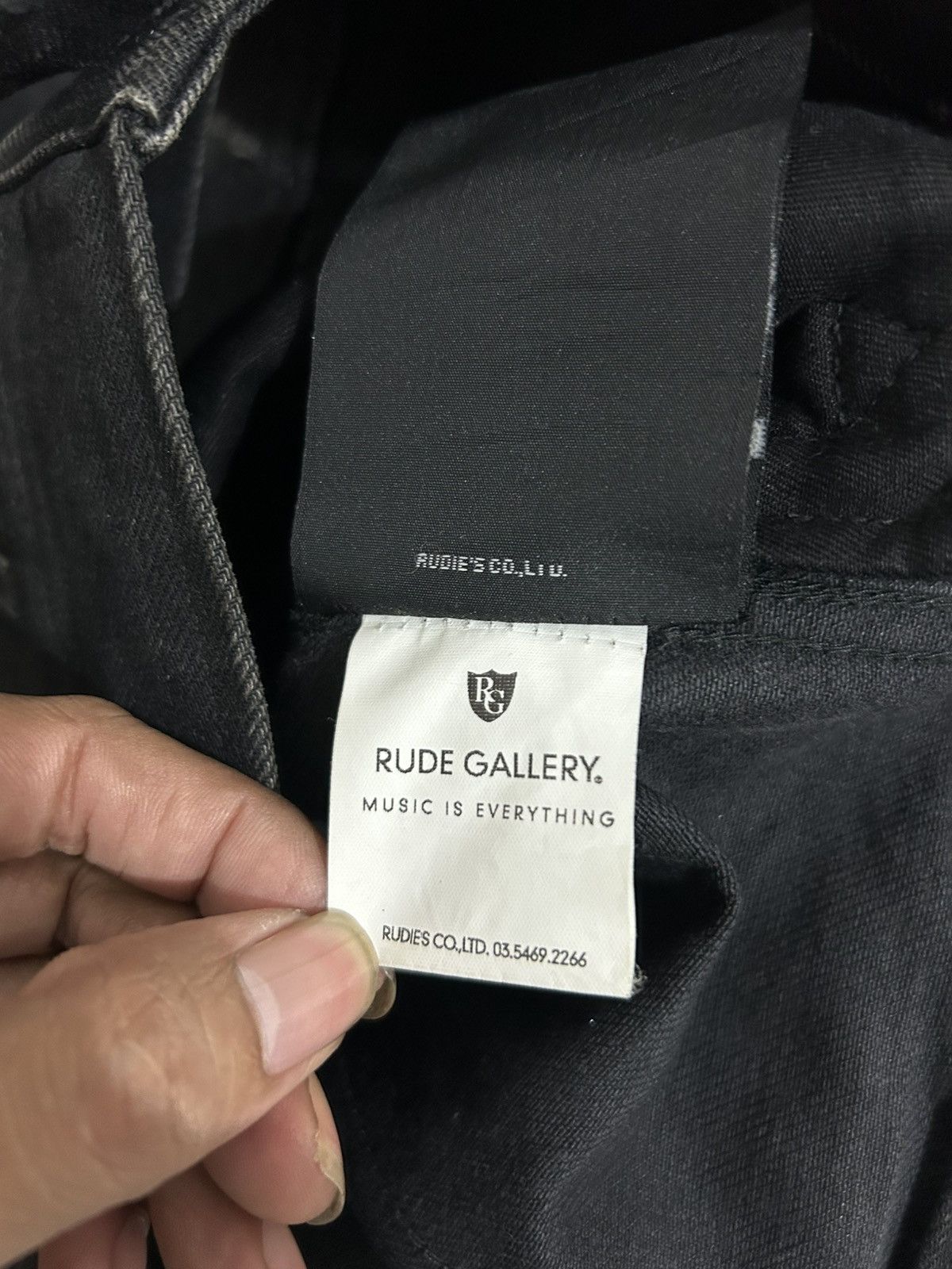 Japanese Brand × RUDE GALLERY RUDE GALLERY Japanese Black Denim Jacket Size US S / EU 44-46 / 1 - 7 Thumbnail