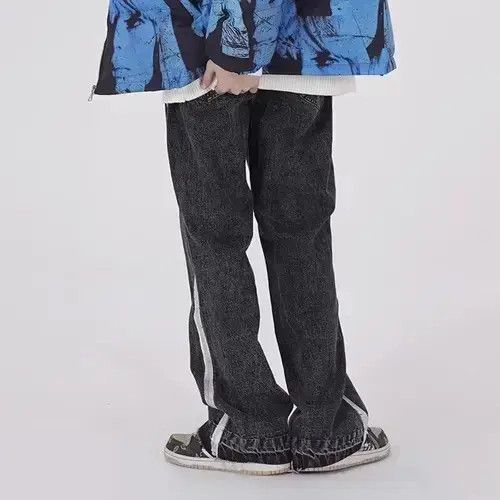 Japanese Brand × Vintage Denim Retro Flared Detail Pants Size US 31 - 3 Thumbnail