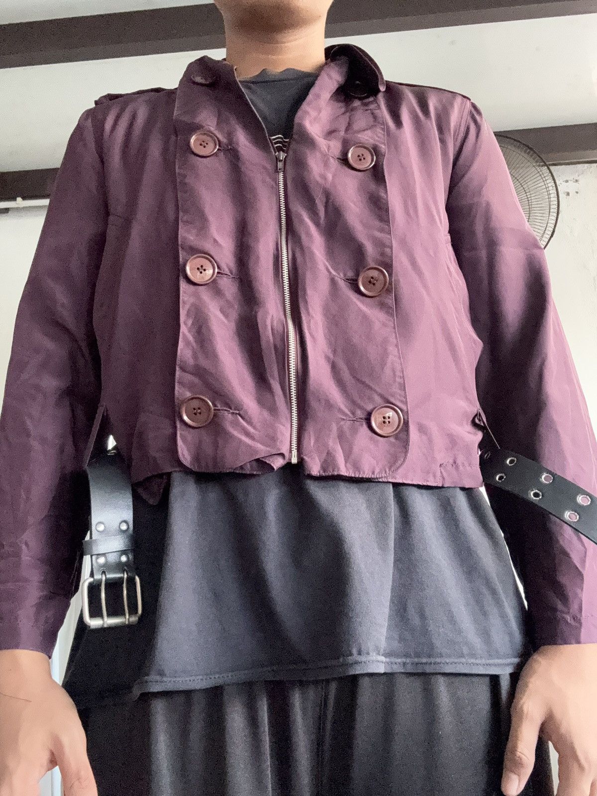 Issey Miyake 2000s Zucca Cropped Zipper Nylon Sample Jacket Size M / US 6-8 / IT 42-44 - 9 Thumbnail