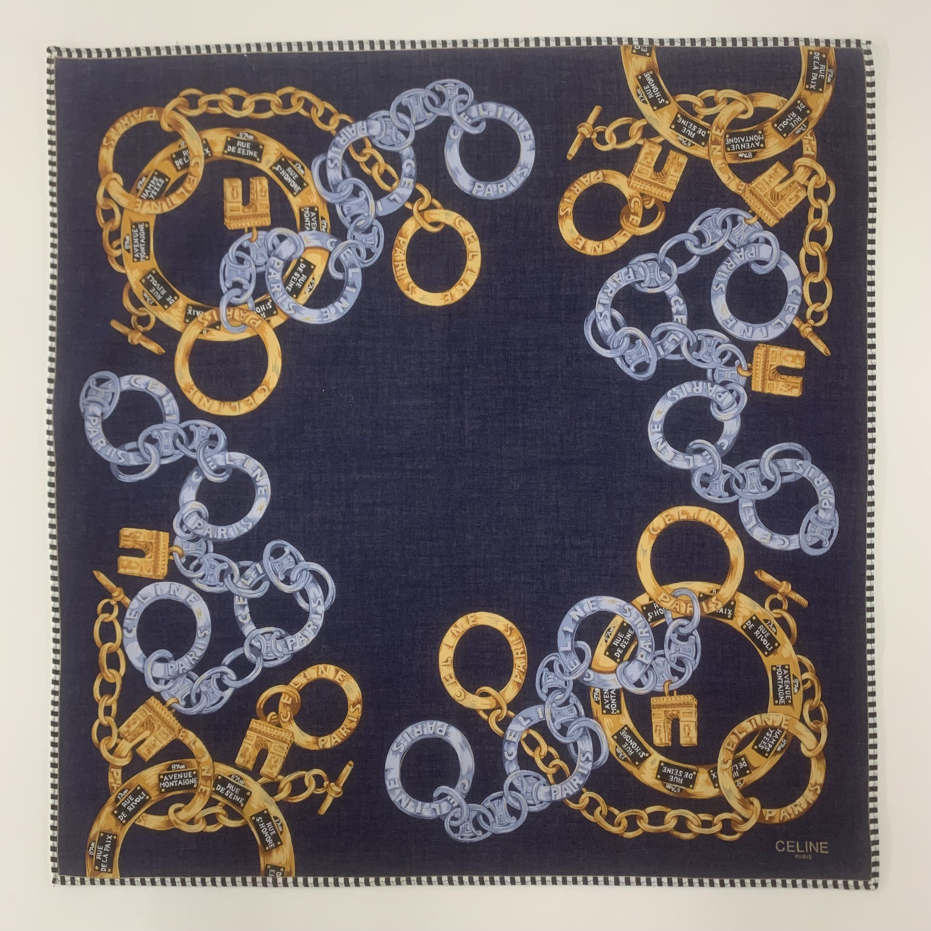Celine Celine Handkerchief Bandana Neckerchief Pocket Square TB1118 Size ONE SIZE - 2 Thumbnail