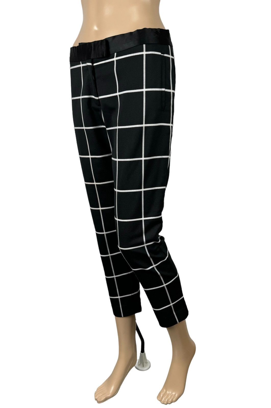 Joseph Joseph Cropped Slim Pants Checkered Wool-Polyester size 36 Size 26" / US 2 / IT 38 - 1 Thumbnail