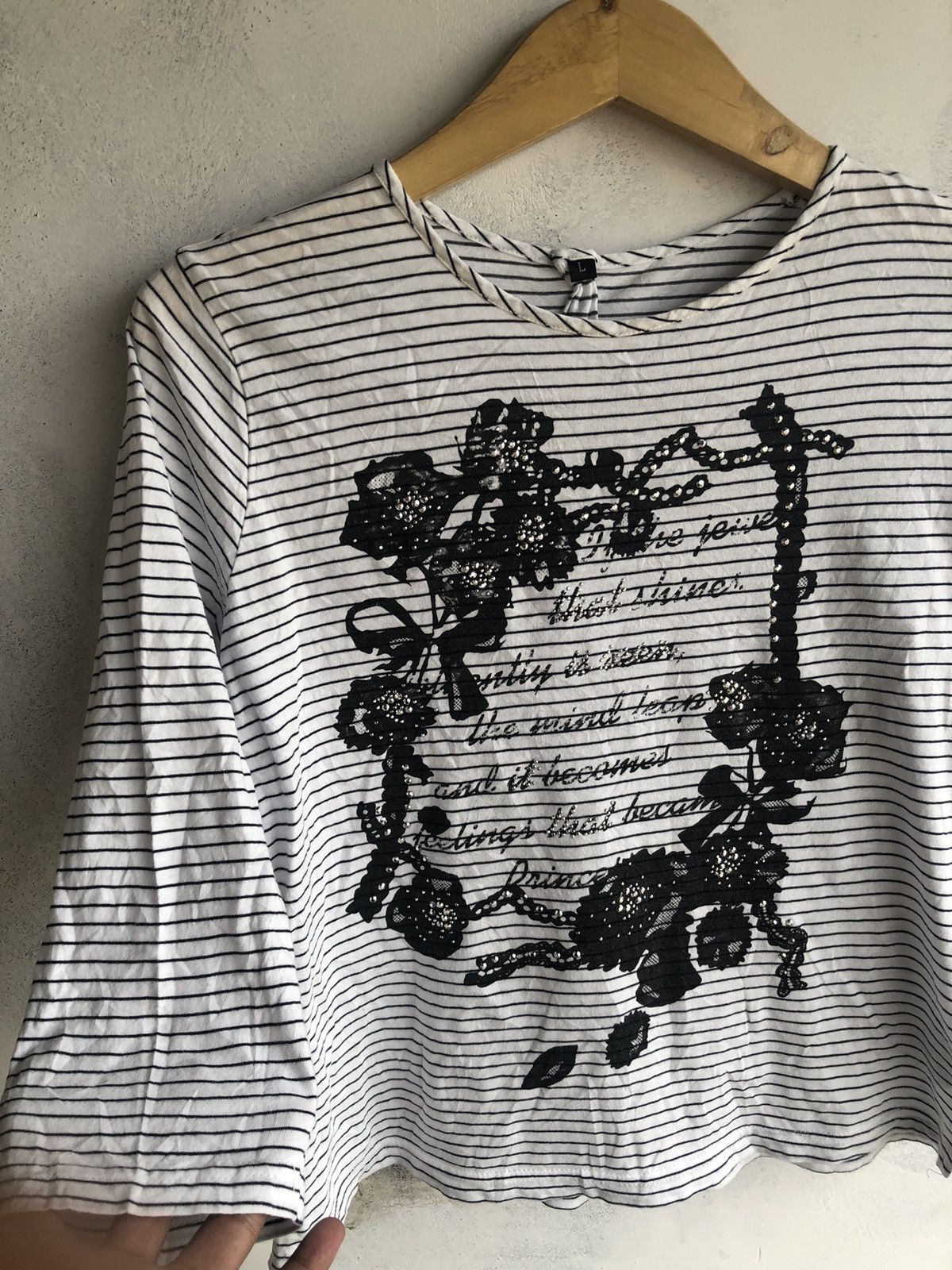 If Six Was Nine Japanese Poem Rose Long Sleeve Size US L / EU 52-54 / 3 - 3 Thumbnail