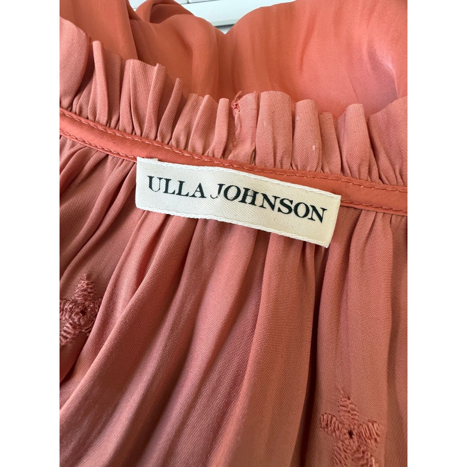 Ulla Johnson Ulla Johnson Red Pink Maxi Dress Women Sateen Boho 4 - G007 Size S / US 4 / IT 40 - 4 Thumbnail