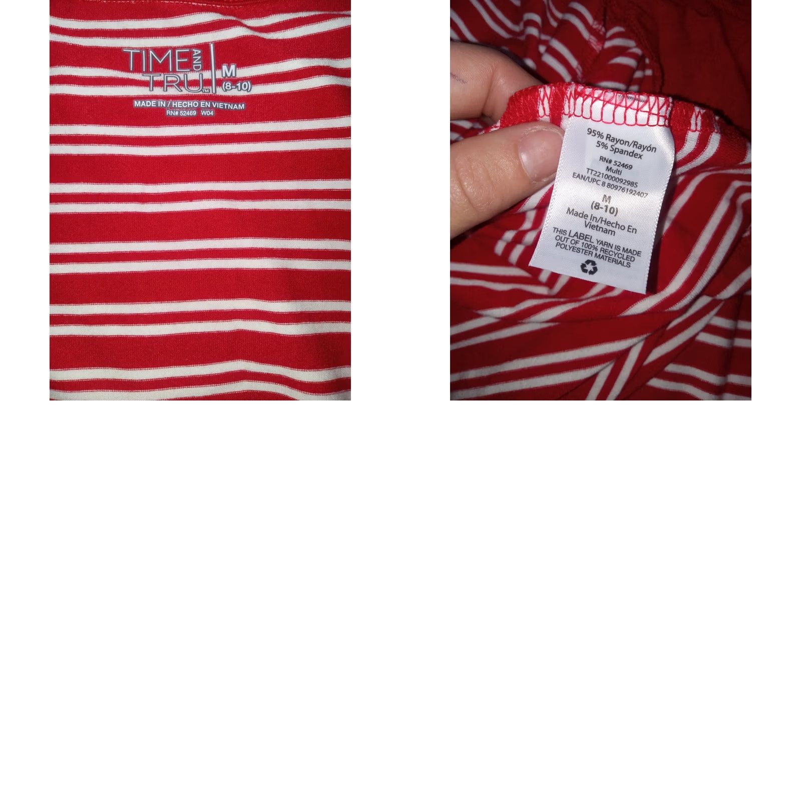 Vintage VINTAGE Time & Tru M Red and white striped ringer neck knit sheath dress POCKETS Women's XL Midi Knee Length Crew Neck Sleeveless Knit Dress Size XL / US 12-14 / IT 48-50 - 8 Thumbnail