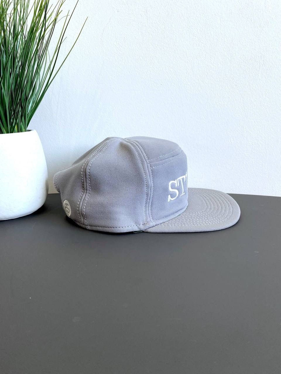 Stussy Stussy Big Logo Vintage Grey Snapback Cap, One Size Size ONE SIZE - 4 Thumbnail