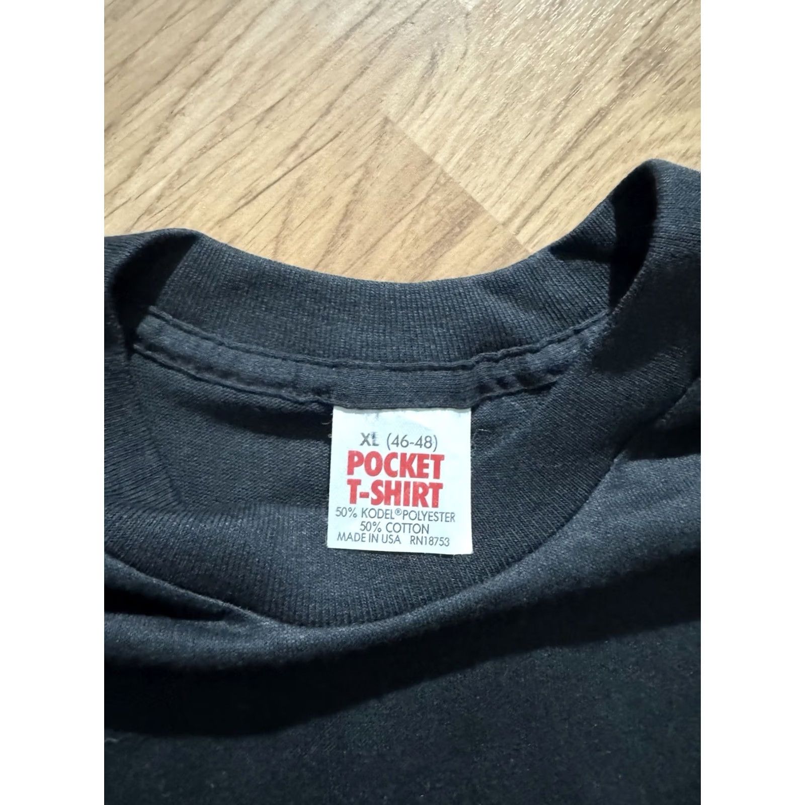 Vintage VINTAGE Black Selvedge Pocket T-Shirt Workwear Men’s XL Grunge Size US XL / EU 56 / 4 - 2 Thumbnail