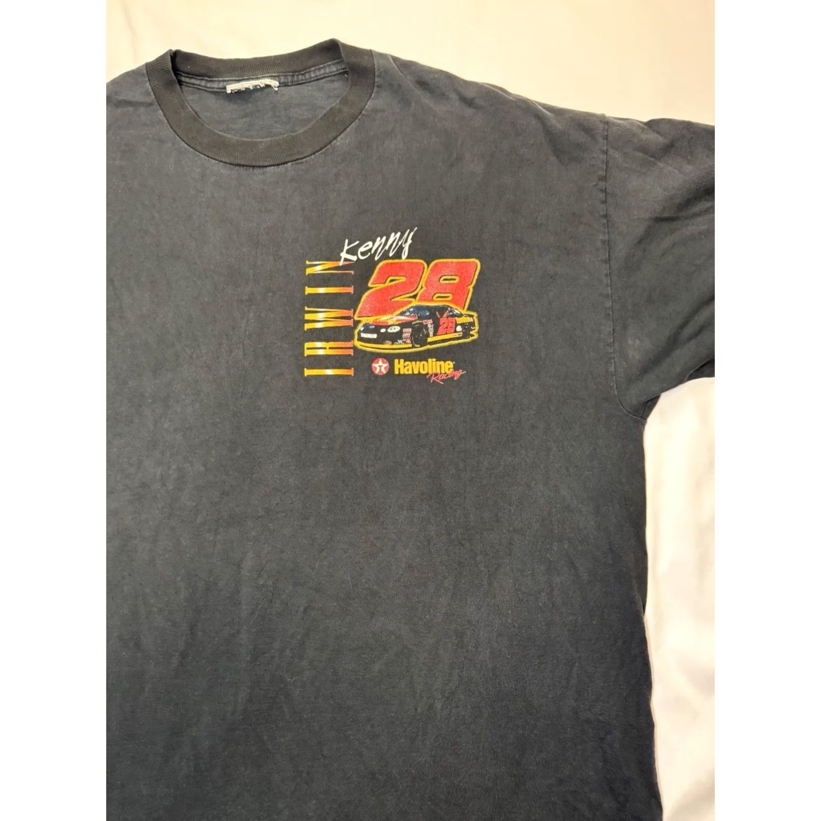 NASCAR VINTAGE Kenny Irwin #28 Shirt Nascar Havoline Racing Authentic Mens XL Black Cotton Logo 90s Sports Cars Shoes? Size US XL / EU 56 / 4 - 3 Thumbnail