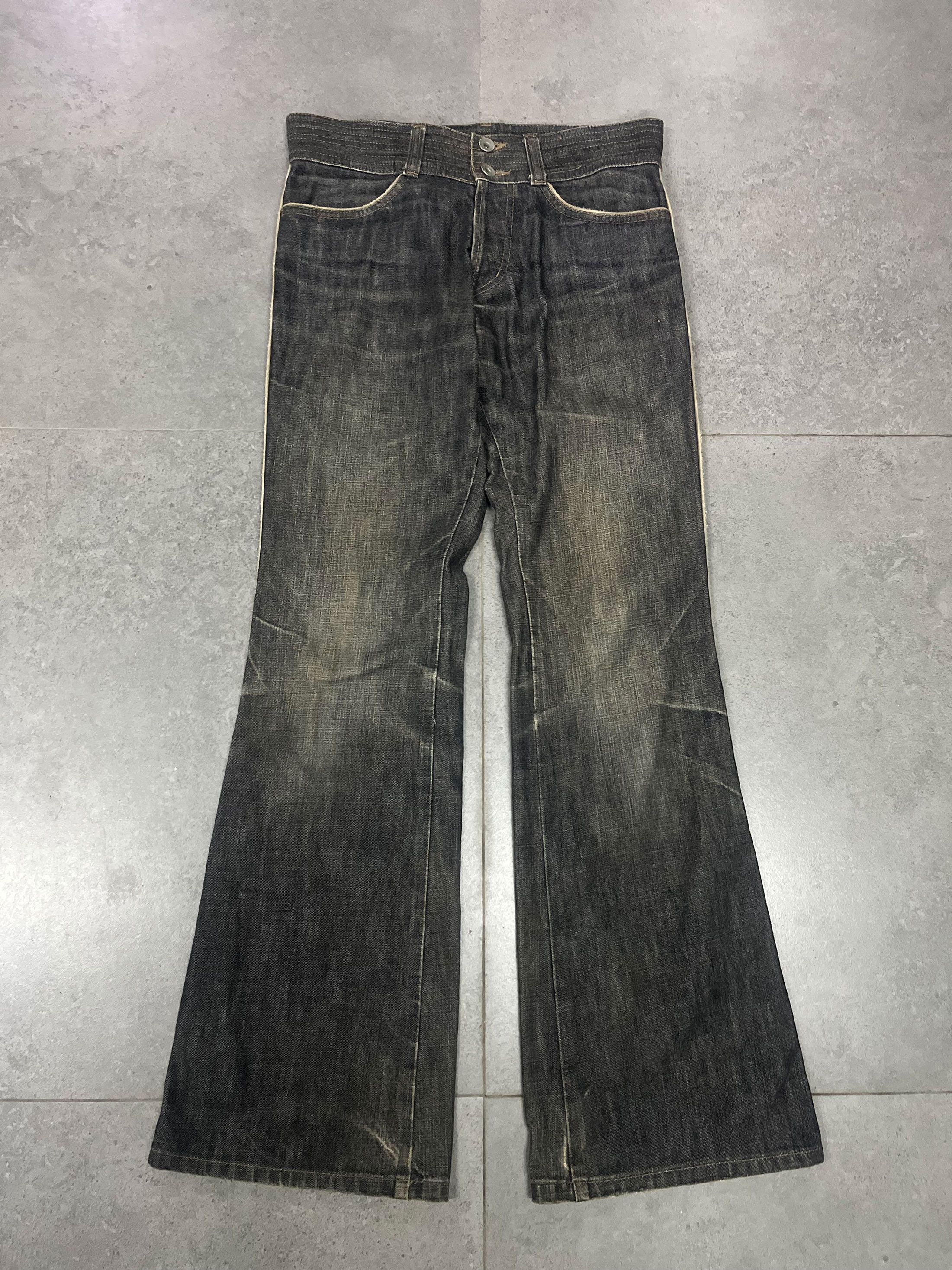 Morgan Homme Morgan Japan Flare Jeans Boot Cut Washed Size US 31 - 1 Thumbnail