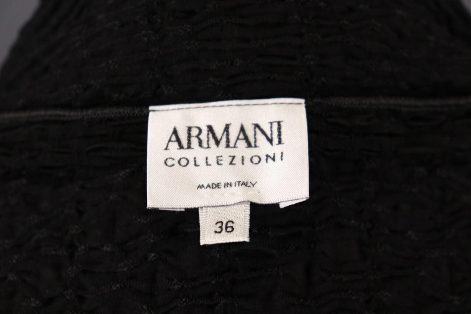 Armani Collezioni Armani Collezioni Black Ribbed Long Sleeve Top Shirt Size 36 Size M / US 6-8 / IT 42-44 - 8 Thumbnail