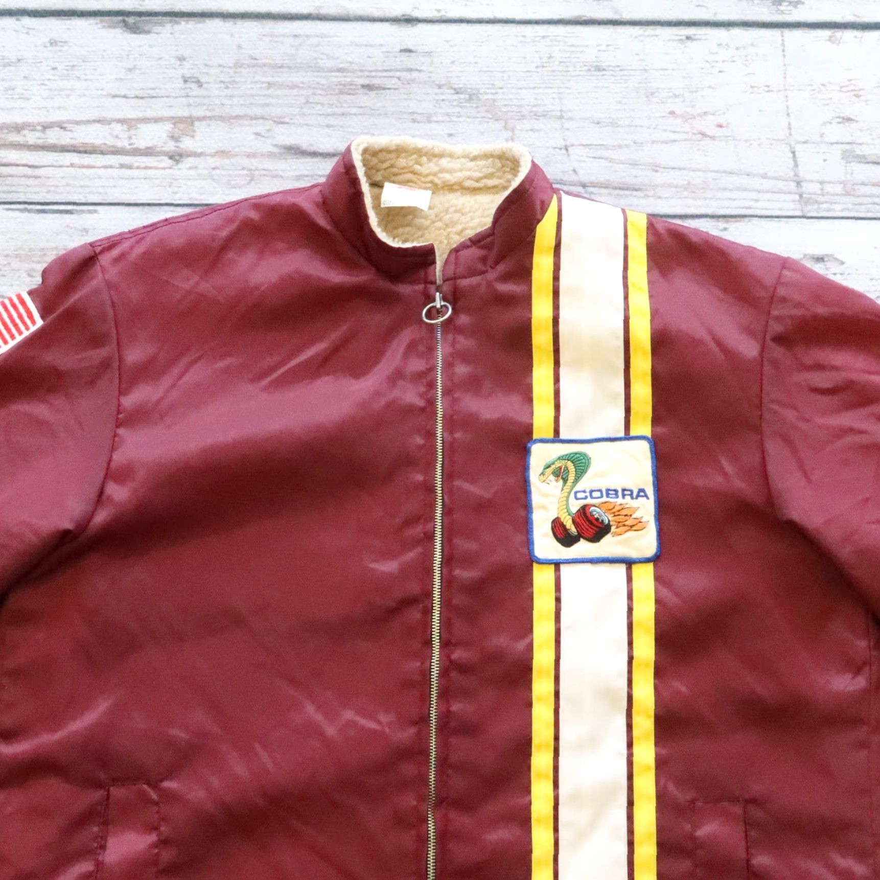 VINTAGE Ford Cobra Racing Jacket Mens Jacket L Red Ford Cobra Racing Jacket Mens L Red Vintage