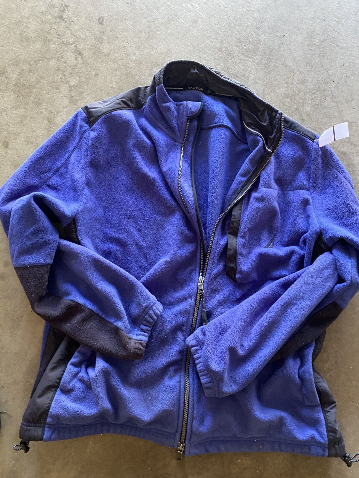 Nautica Vintage Blue Nautica Double Zipper Jacket Fleece Size US L / EU 52-54 / 3 - 1 Thumbnail