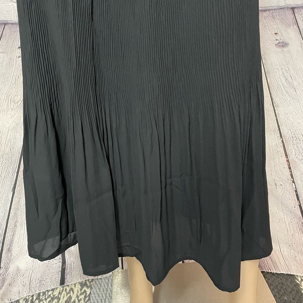 Adrianna Papell NWT New $99 Adrianna Papell Black Release Pleat Midi Skirt Size 32" / US 10 / IT 46 - 4 Thumbnail