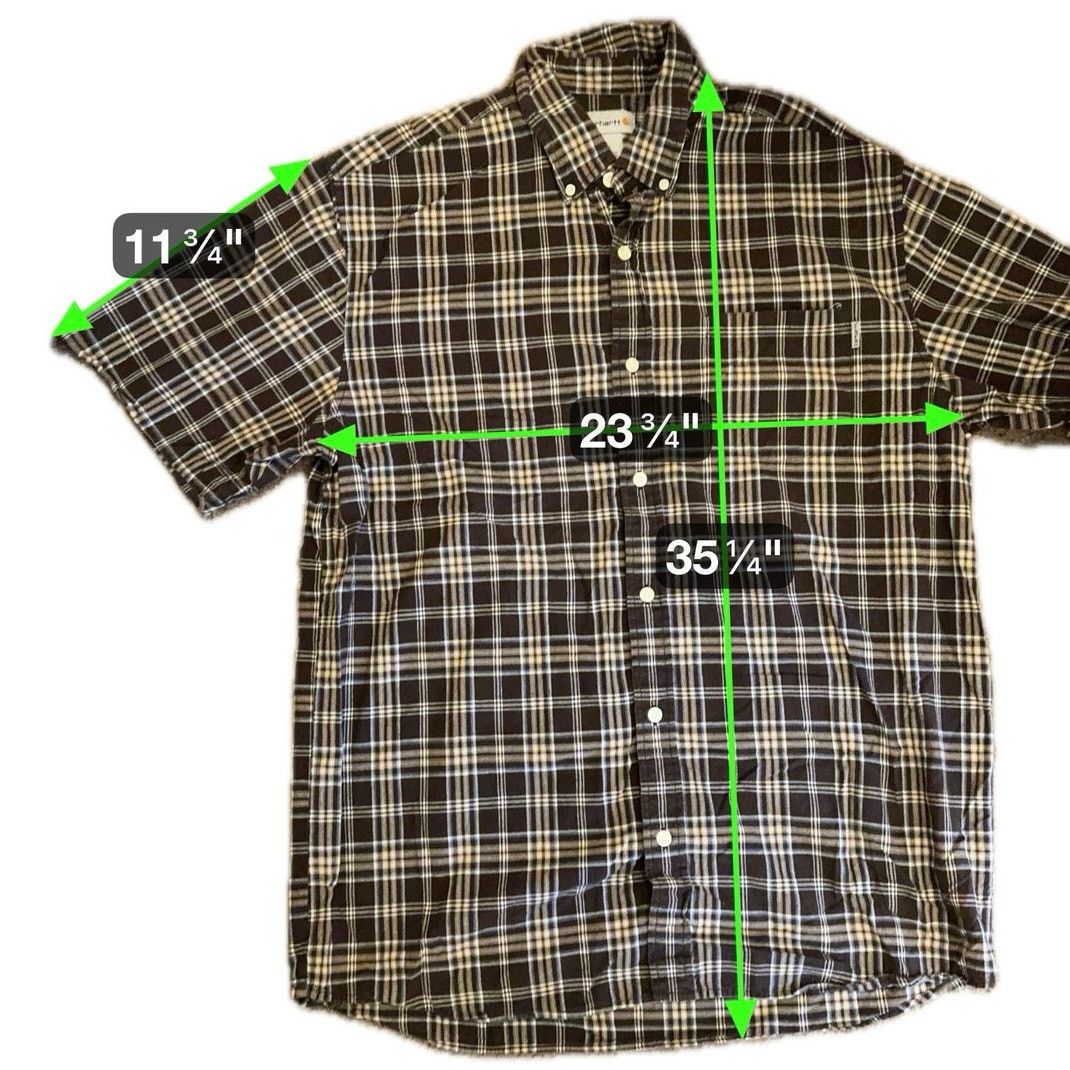 Carhartt Carhartt Regular XL Plaid Short Sleeve Button Down Shirt Size US XL / EU 56 / 4 - 9 Thumbnail