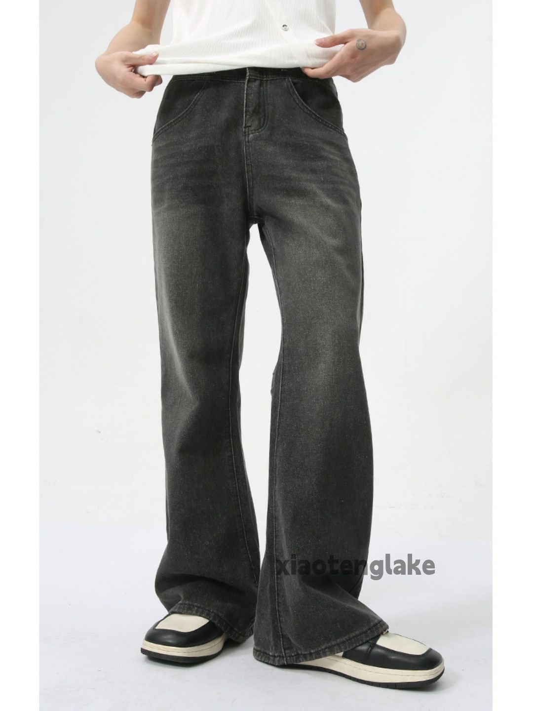 Jean × Vintage washed faded y2k yuppie bootcut flared punk jeans Size US 32 / EU 48 - 2 Thumbnail