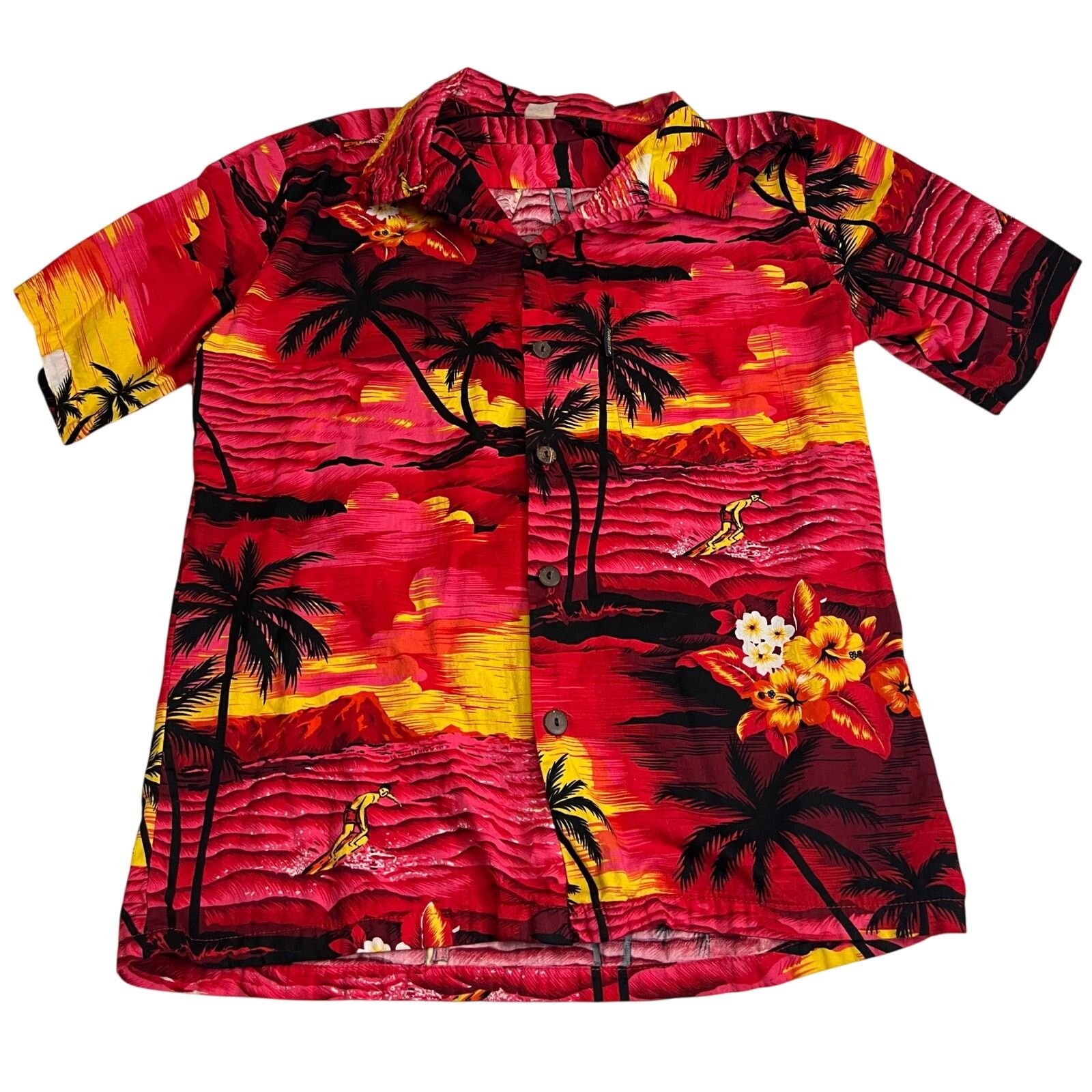 Other PalmWave Hawaiian Button-Up Shirt Tropical Surfer Floral Size US S / EU 44-46 / 1 - 12 Thumbnail