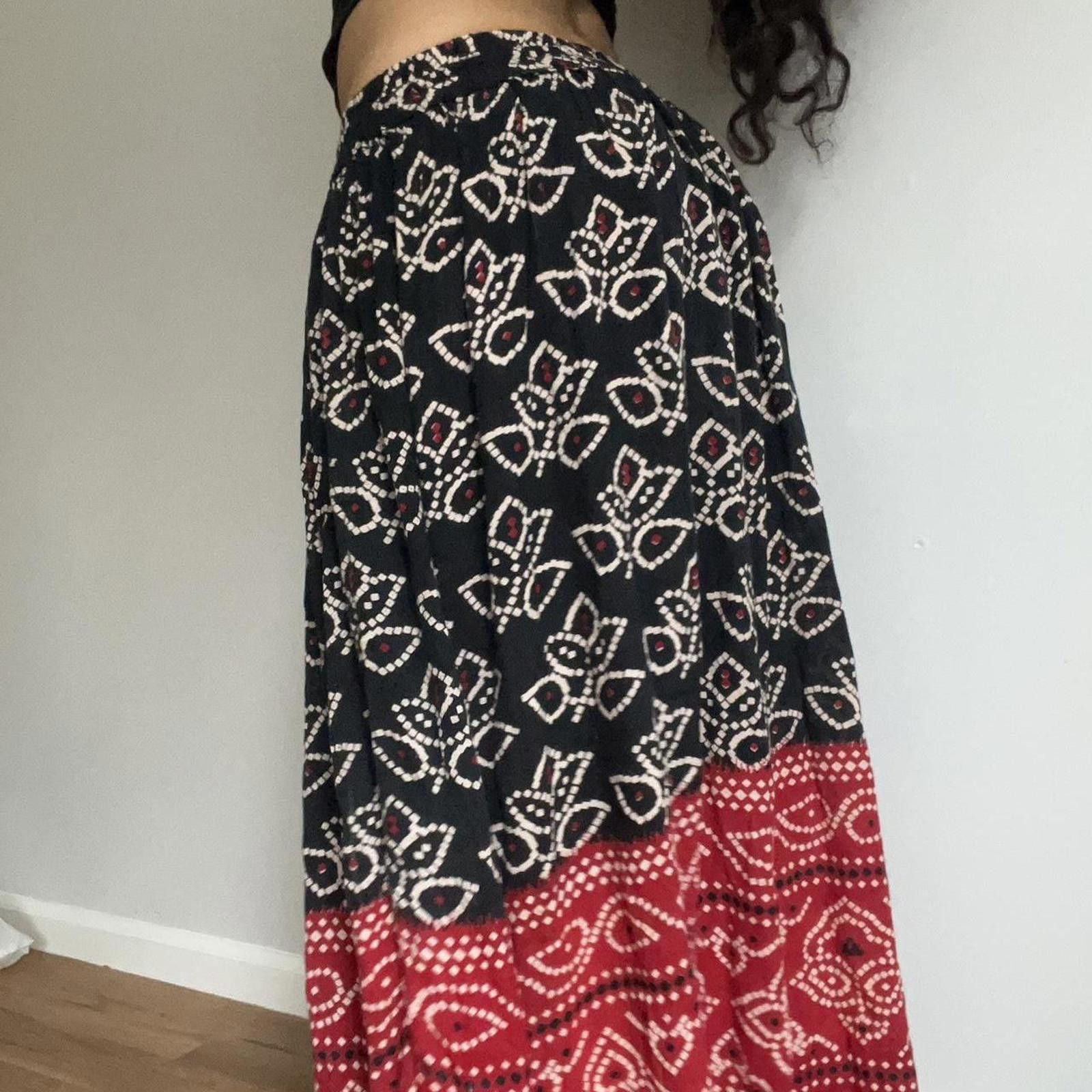 Other Red and black maxi skirt #maxiskirt Size 28" / US 6 / IT 42 - 4 Thumbnail