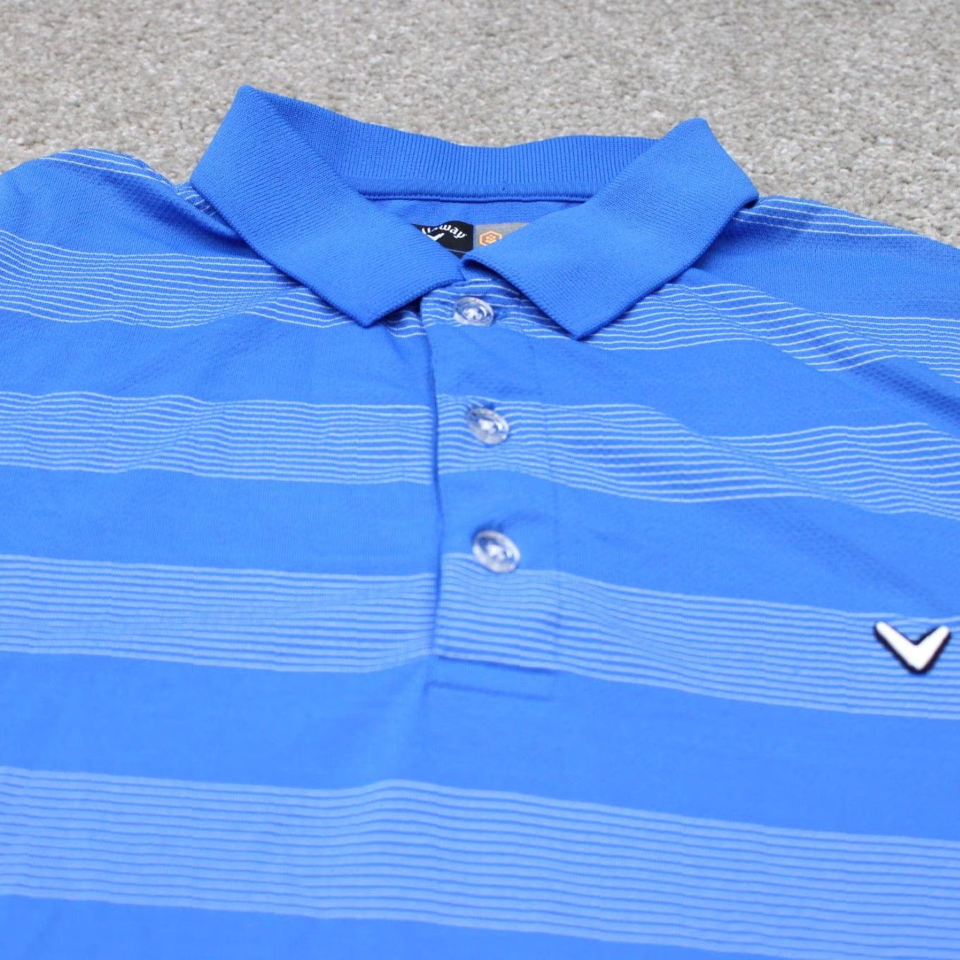 Callaway Callaway Polo Shirt Mens Medium Blue Striped Opti-Dri Golf Short Sleeve Pullover Polo Shirt Size US M / EU 48-50 / 2 - 5 Thumbnail