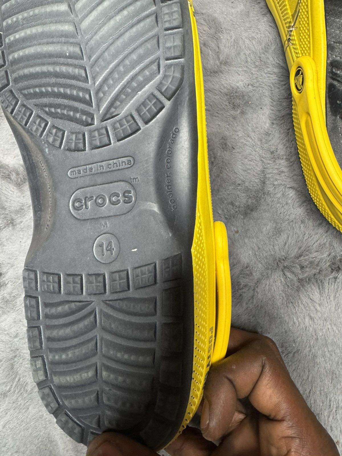 Crocs Crocs X Post Malone “Barbed Wire “ Croc Size US 15 / EU 48 - 7 Thumbnail