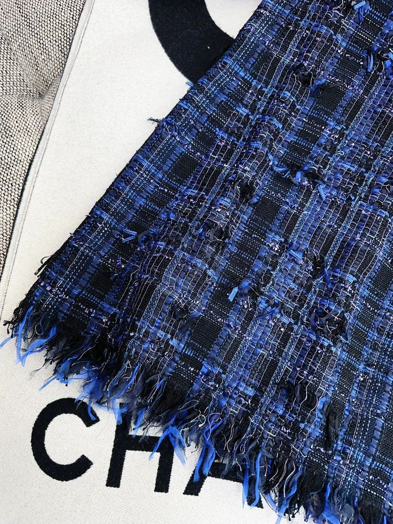 Chanel Chanel 14s spring and summer blue color block plaid tasse Size XS / US 0-2 / IT 36-38 - 3 Thumbnail