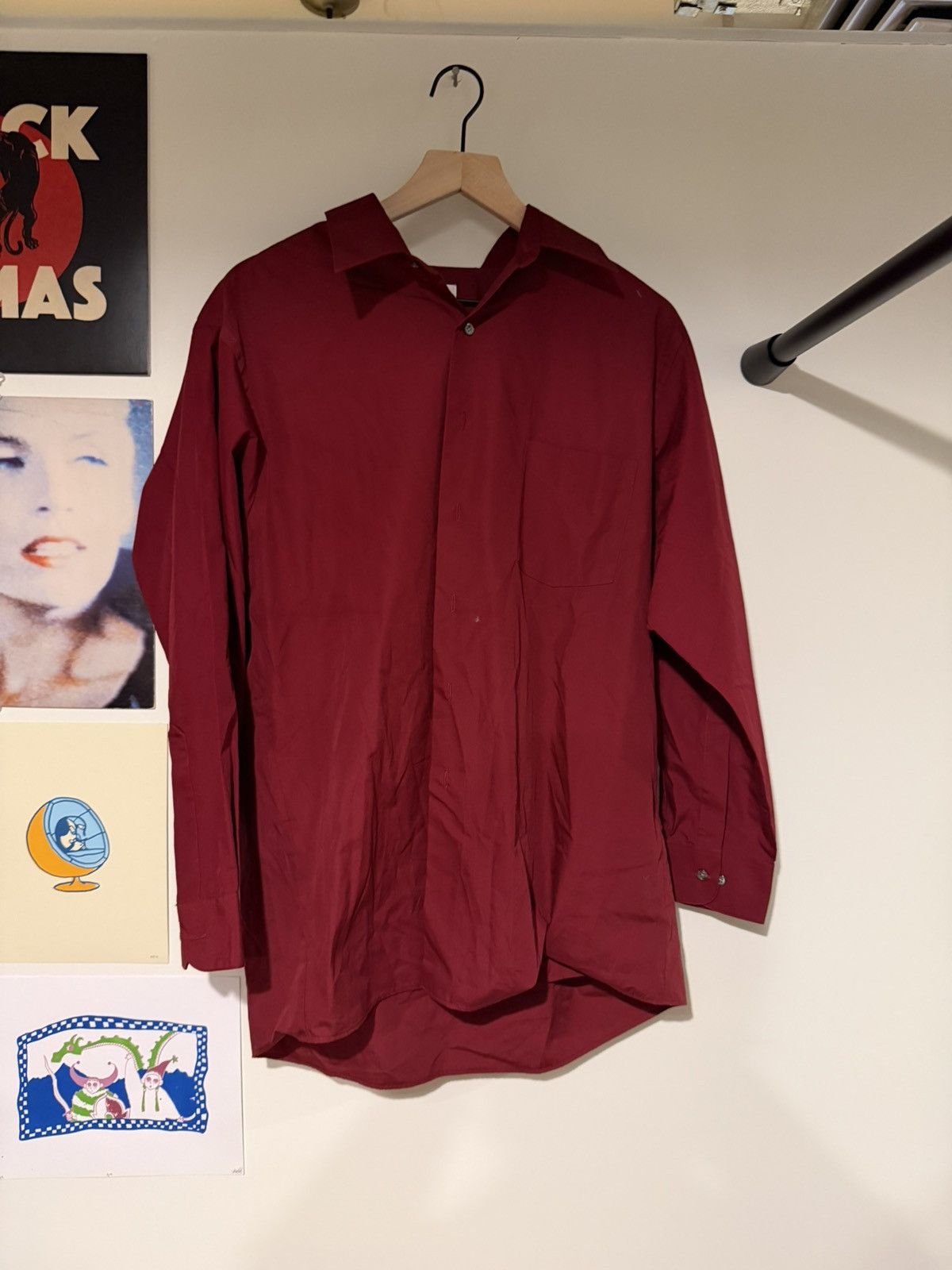 Van Heusen Vintage Van Huesen red oxblood button up shirt Size US L / EU 52-54 / 3 - 1 Thumbnail