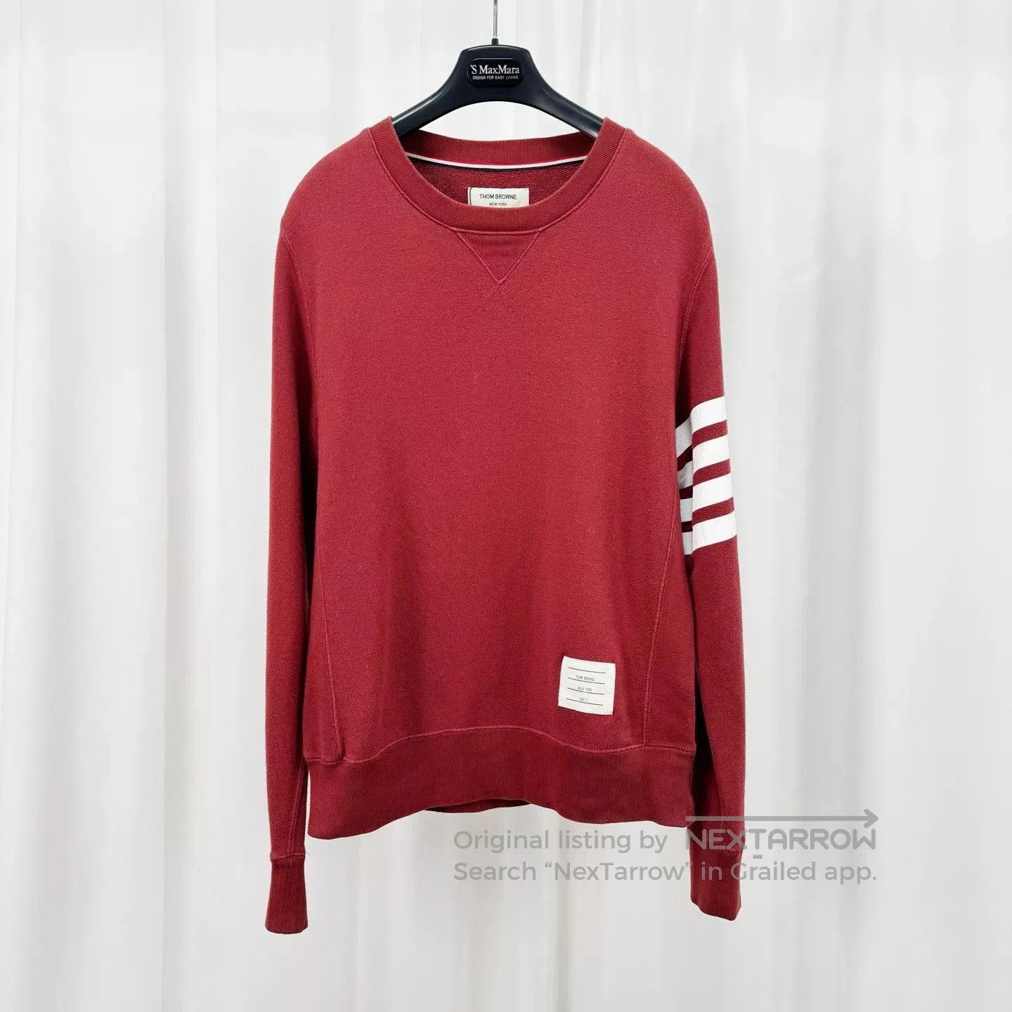 Thom Browne Thom Browne Burgundy Graphic Sweatshirt Size 2. Size US M / EU 48-50 / 2 - 1 Thumbnail