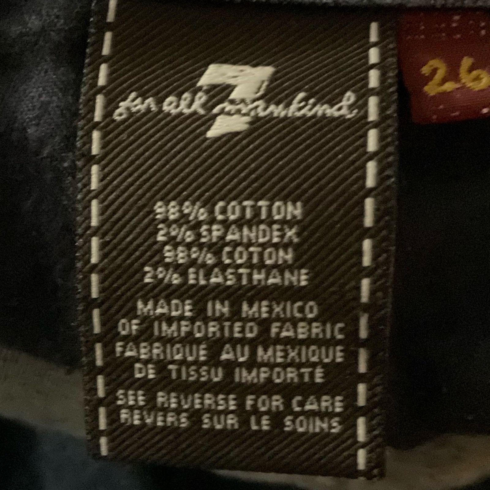 7 For All Mankind 7 For All Mankimd 7FAM Straight Leg Denim Jeans 26 Size 26" / US 2 / IT 38 - 8 Thumbnail