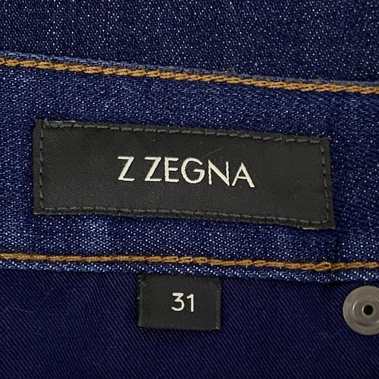 Z Zegna Zegna Dark Blue Cotton Casual Denim Pants K26WX Size 31" - 7 Thumbnail